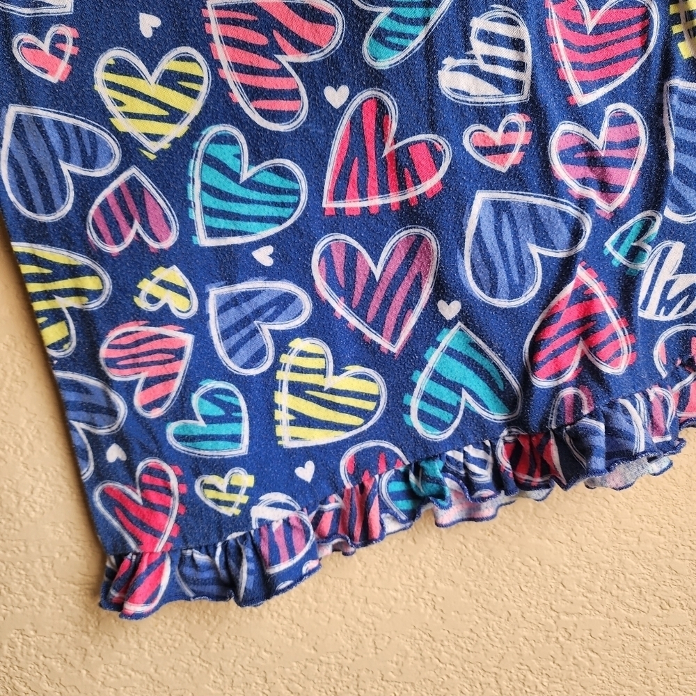 Children's Place blue and pink heart nightgown size L 10/12 - Picture 4 of 9